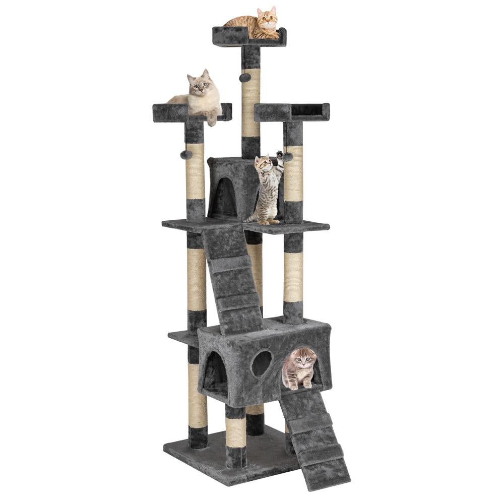 66" Sisal Hemp Cat Tree Tower Condo