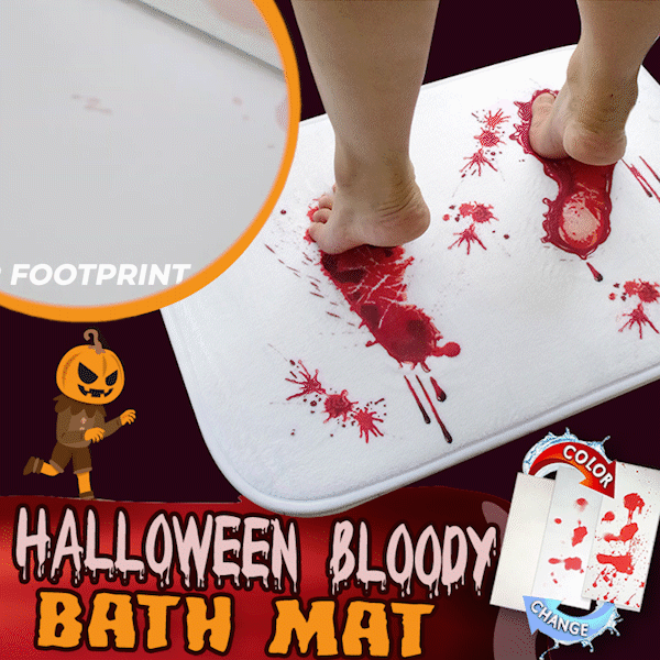 Halloween Bloody Bath Mat Horrible Floor Mat Color Changing Carpet