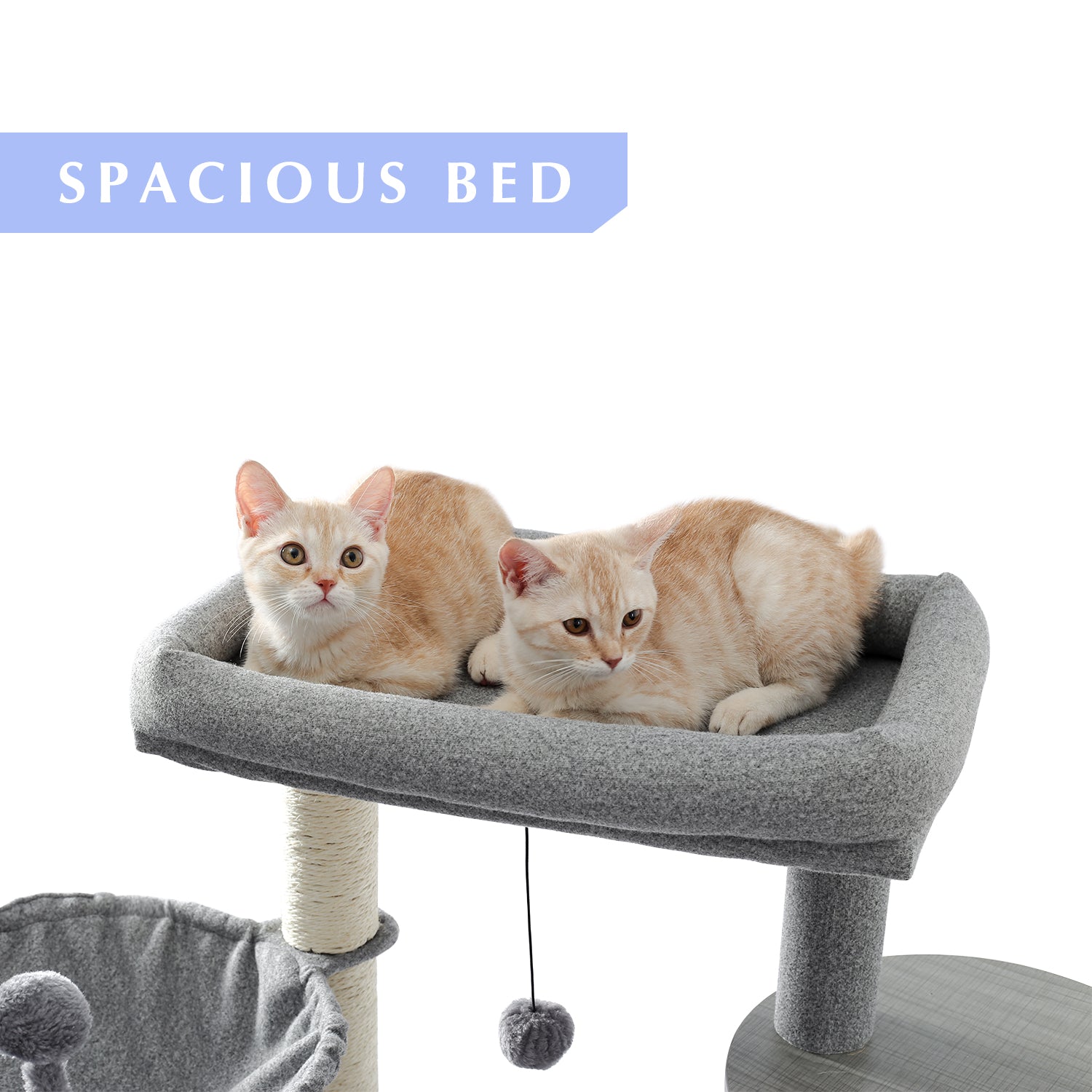 7 Levels 50 Inch Modern Cat Tree Cat Tower with Natural Scratching Posts,Cozy Condo and Extra-Large Top Perch Grey - TOYSHIP