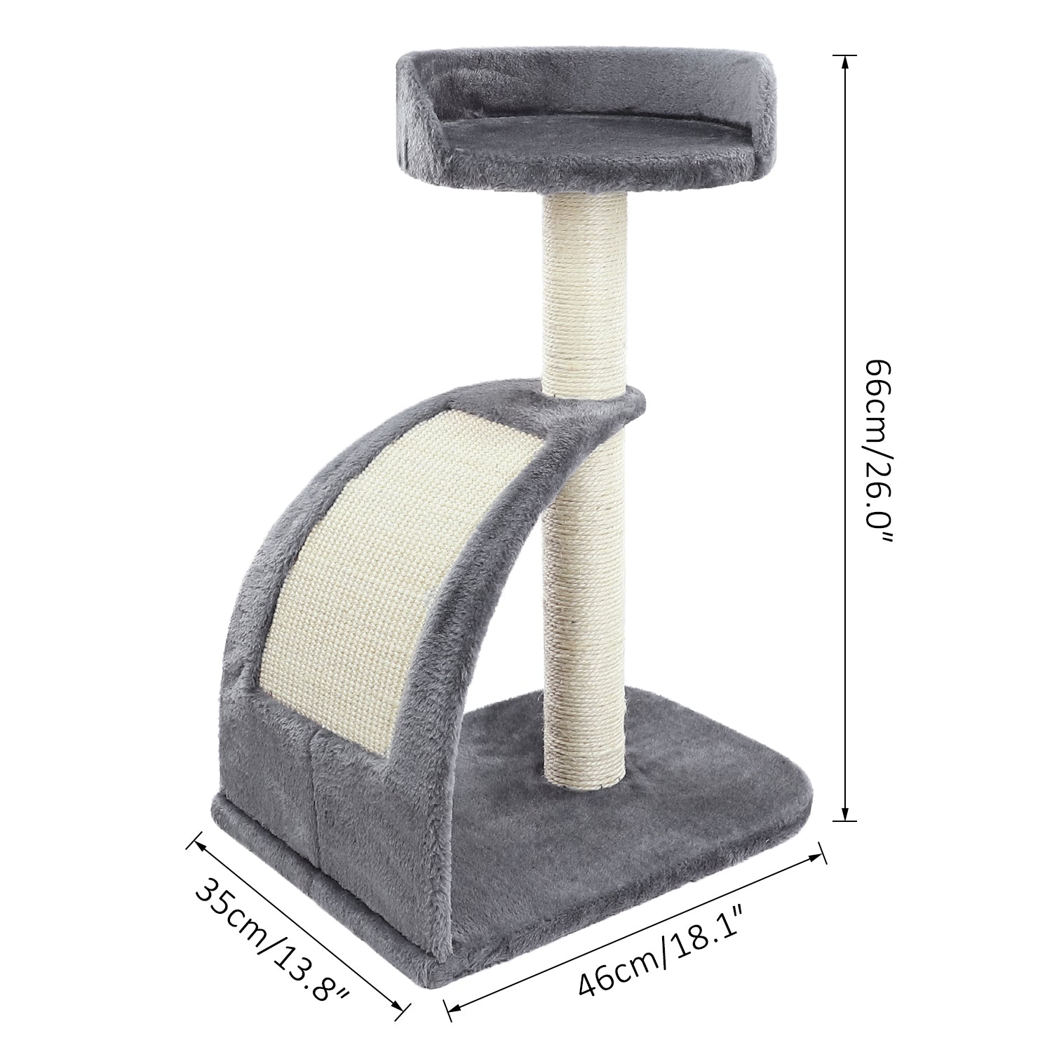 Cat Tree Sisal-Covered Scratching Post and Pad, Cat Activity Center for Kittens - TOYSHIP