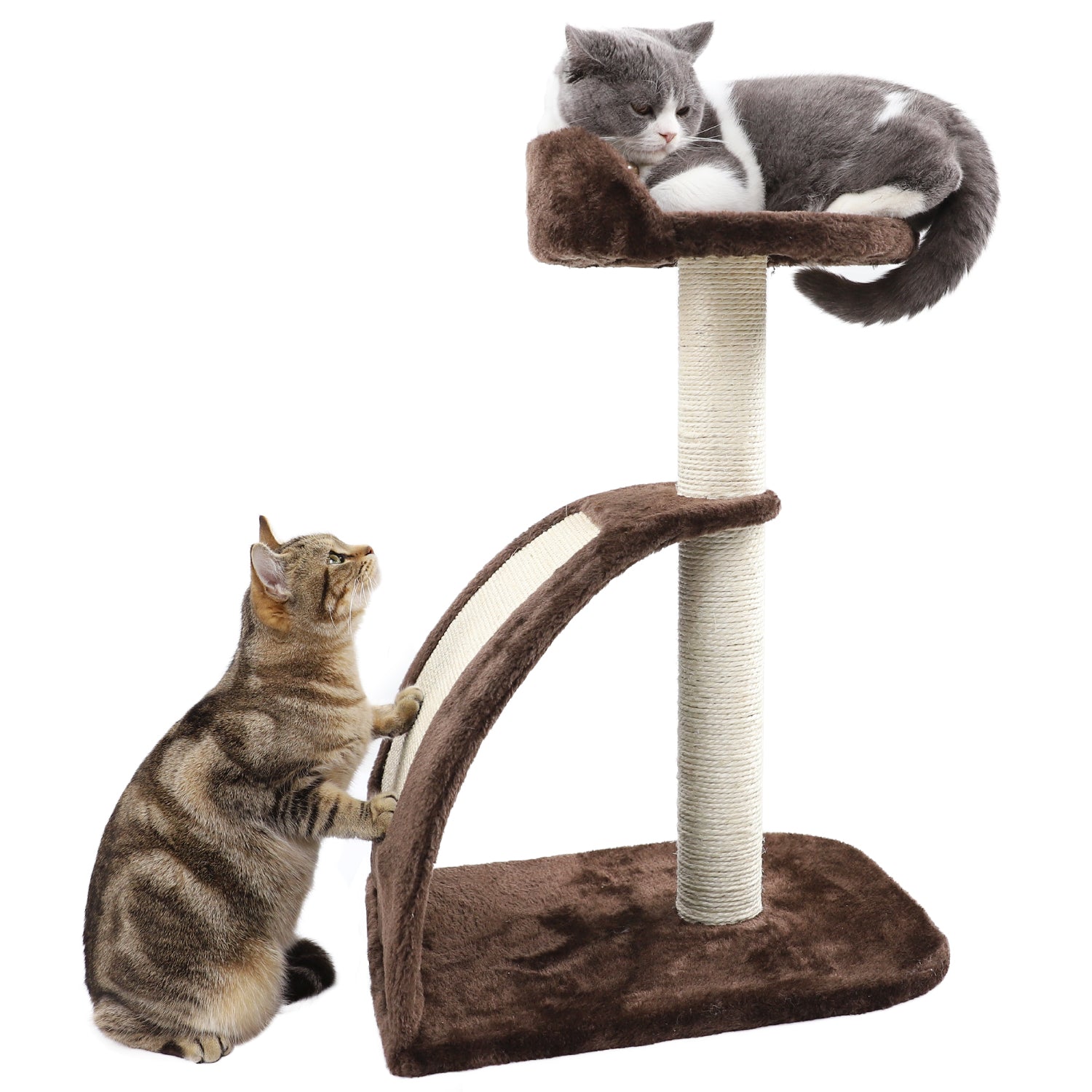 Cat Tree Sisal-Covered Scratching Post and Pad, Cat Activity Center for Kittens