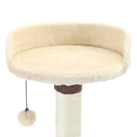 Cat Tree,Kitty Toy Cat Scratching Post Natural Sisals Kitten Activity Tower Condo Stand Luxury Furniture for Small & Medium Cats Beige - TOYSHIP