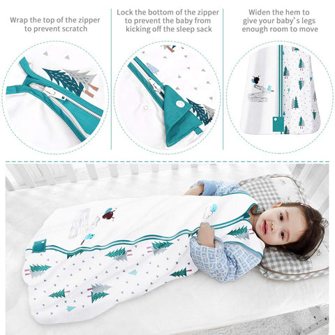 Sleep Sack Wearable Blanket Baby Sleeping Bag of Cotton