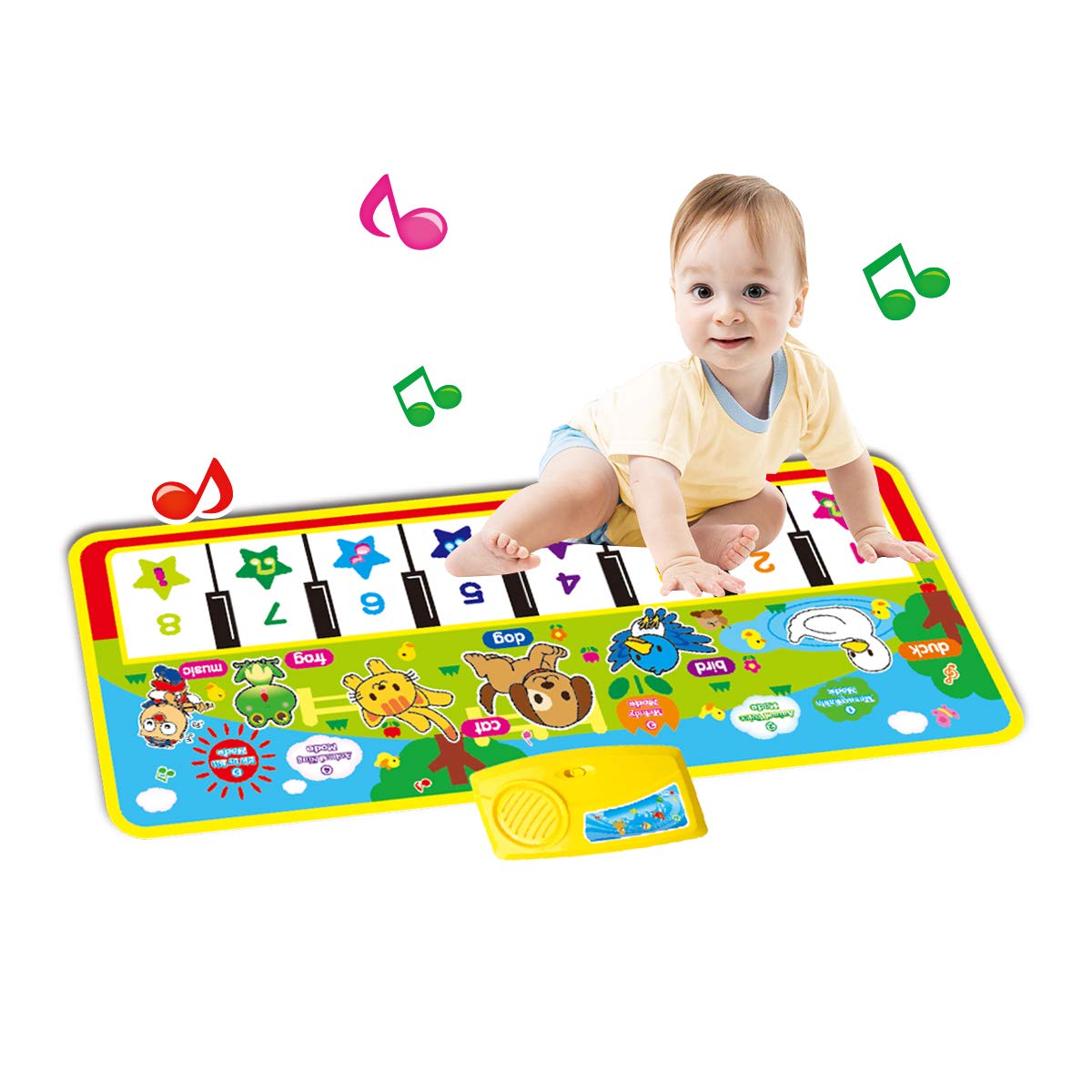 Baby Animal Sound and Music Floor Mat Musical Entertainment Center | Baby and Toddler Floor Piano Packaged in Colored Box | Great Baby Gift Idea