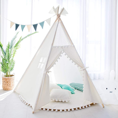 Teepee Tent for Kids - White - TOYSHIP