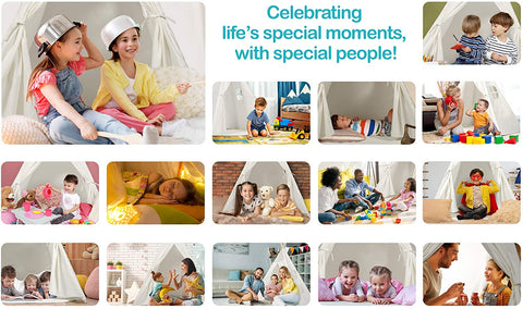 Teepee Tent for Kids - White - TOYSHIP