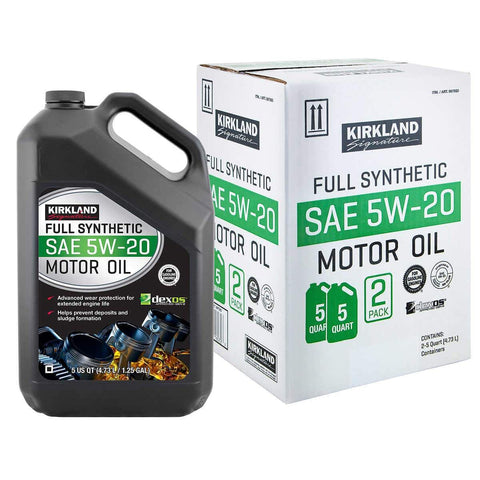 Kirkland Signature 5W-20 Full Synthetic Motor Oil 5-quart, 2-Bottles