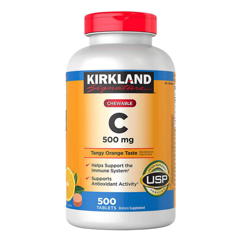 Kirkland Signature Chewable Vitamin C 500 mg., 500 Tablets - TOYSHIP