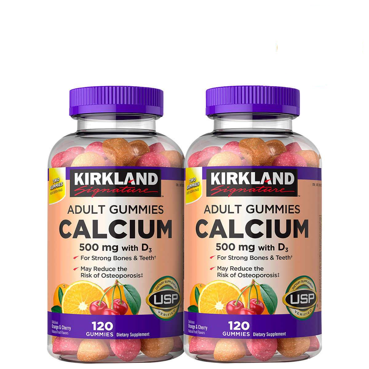 Kirkland Signature Calcium 500 mg with D3, 240 Adult Gummies