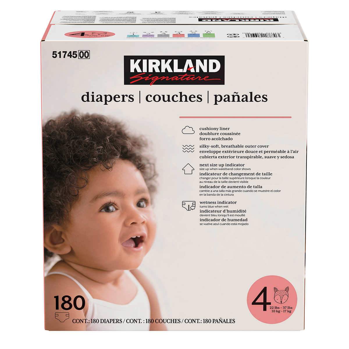 Kirkland Signature Diapers Sizes 3-6 -Select Size