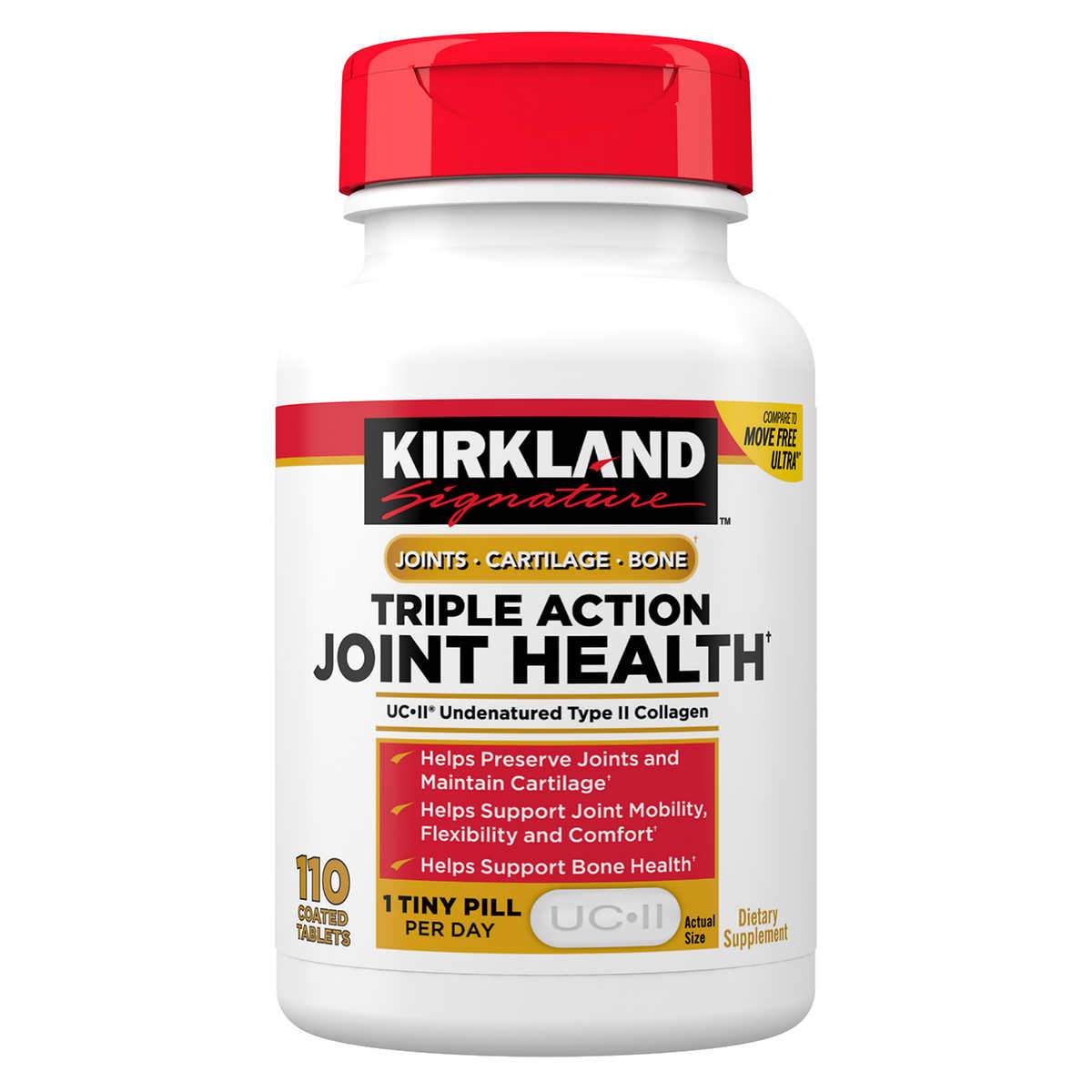 Kirkland Signature Triple Action Joint Health, 110 Coated Tablets - TOYSHIP