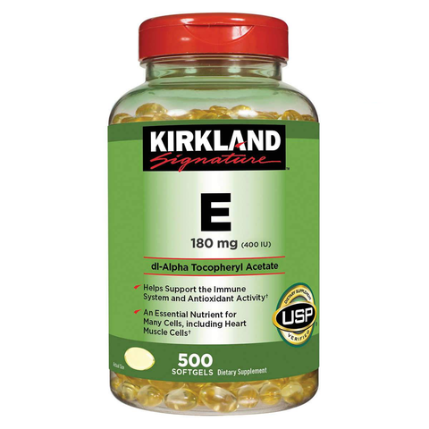 Kirkland Signature Vitamin E 180 mg., 500 Softgels - TOYSHIP