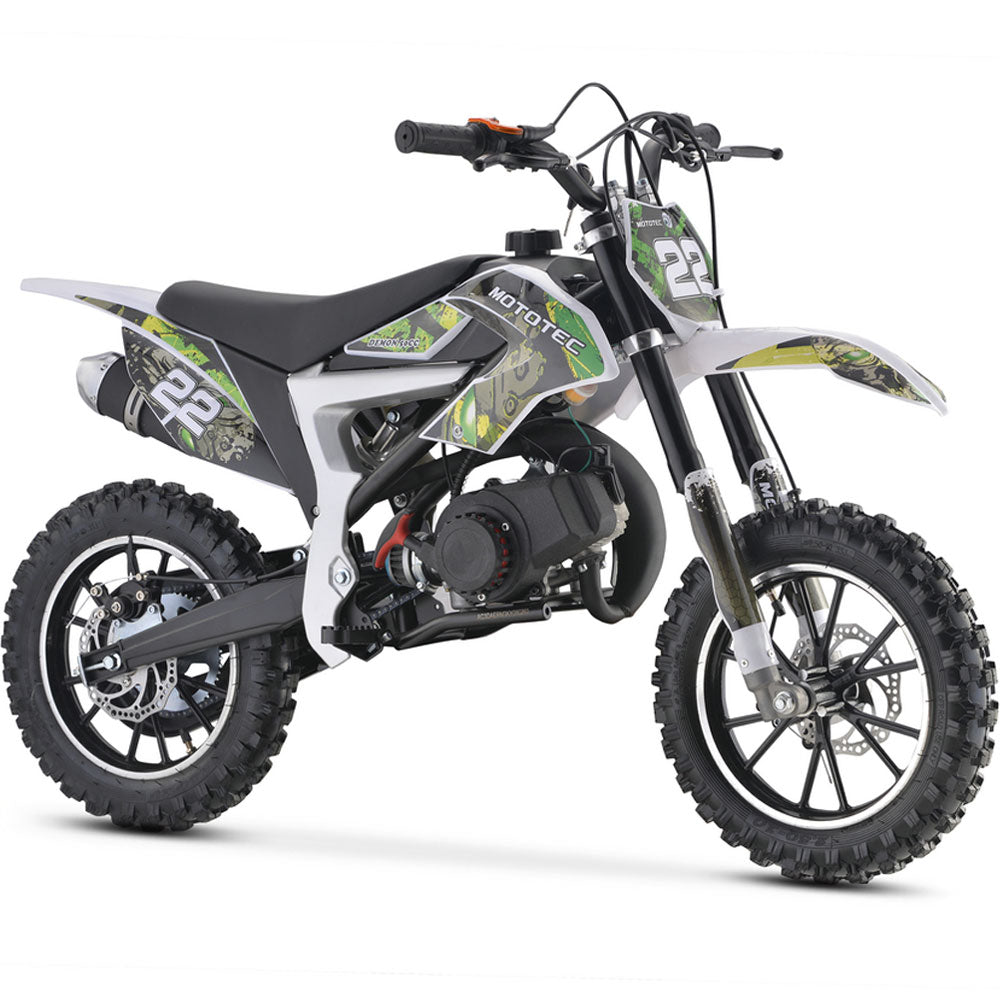 MotoTec Demon 50cc 2-Stroke Kids Gas Dirt Bike - TOYSHIP