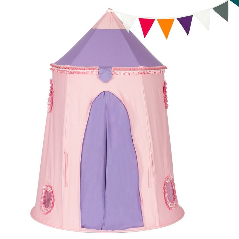 Kids Princess Castle 5' x 4' Indoor/Outdoor Play Tent with Carrying Bag