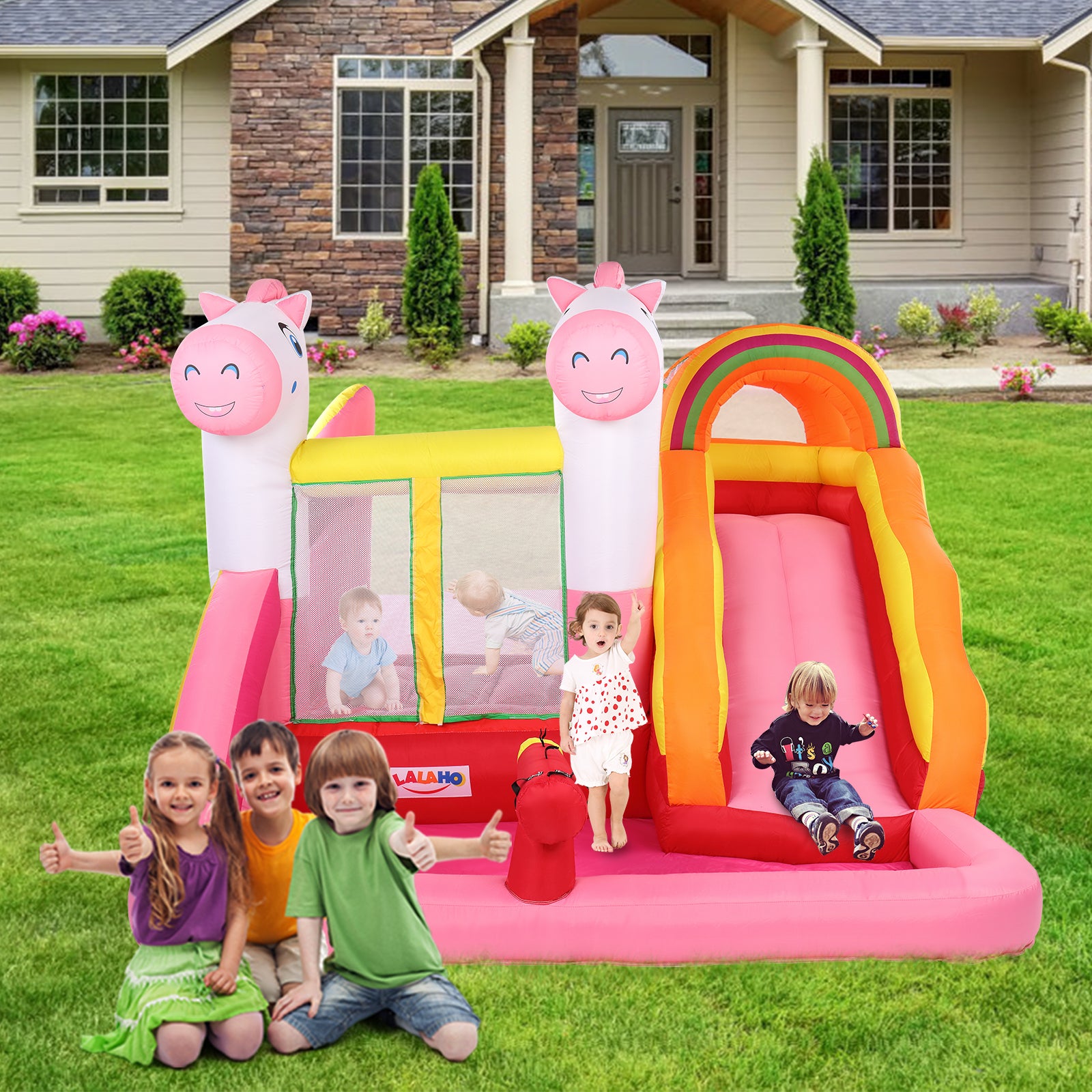 Inflatable Jumping Castle with Pool and Slide - TOYSHIP