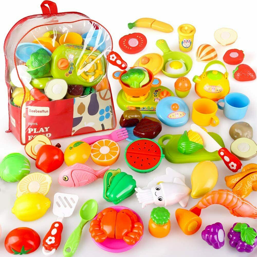 Cutting Pretend Play Food Toy Kitchen Set Learning Toys For Toddlers Boys Girls - TOYSHIP