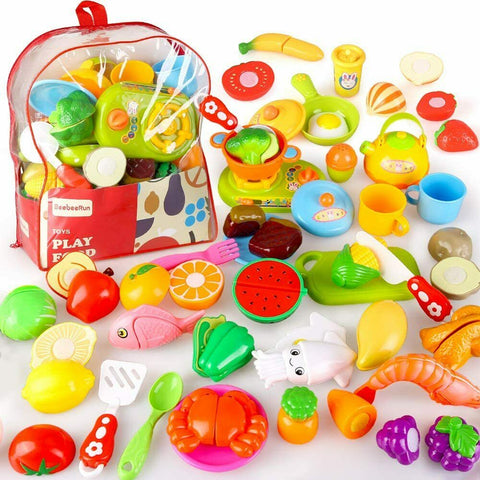 Cutting Pretend Play Food Toy Kitchen Set Learning Toys For Toddlers Boys Girls - TOYSHIP