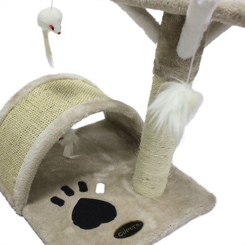 17'' Cat Tree Scratching Condo Furniture Scratch Post Pet Play Kitty Toy House - TOYSHIP