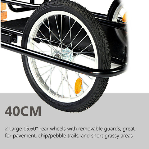 Folding Steel Frame Bicycle Bike Trailer Cargo Luggage Cart Carrier 110lb Hauler