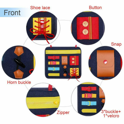 Montessori educational Skills Activity busy Board Learn to Dress for Toddlers - TOYSHIP