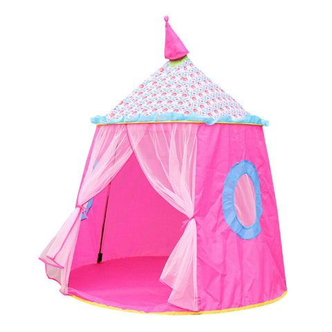 Girls Kids Princess Fairy Castle Play House Indoor Outdoor Pink Large Play Tent