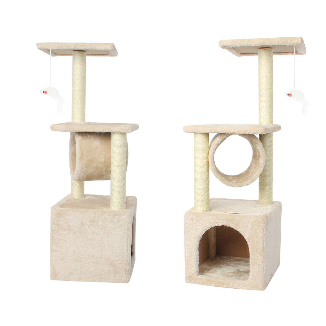 36'' Cat Tree Scratching Tower Post Condo Pet House Scratcher Furniture Bed New