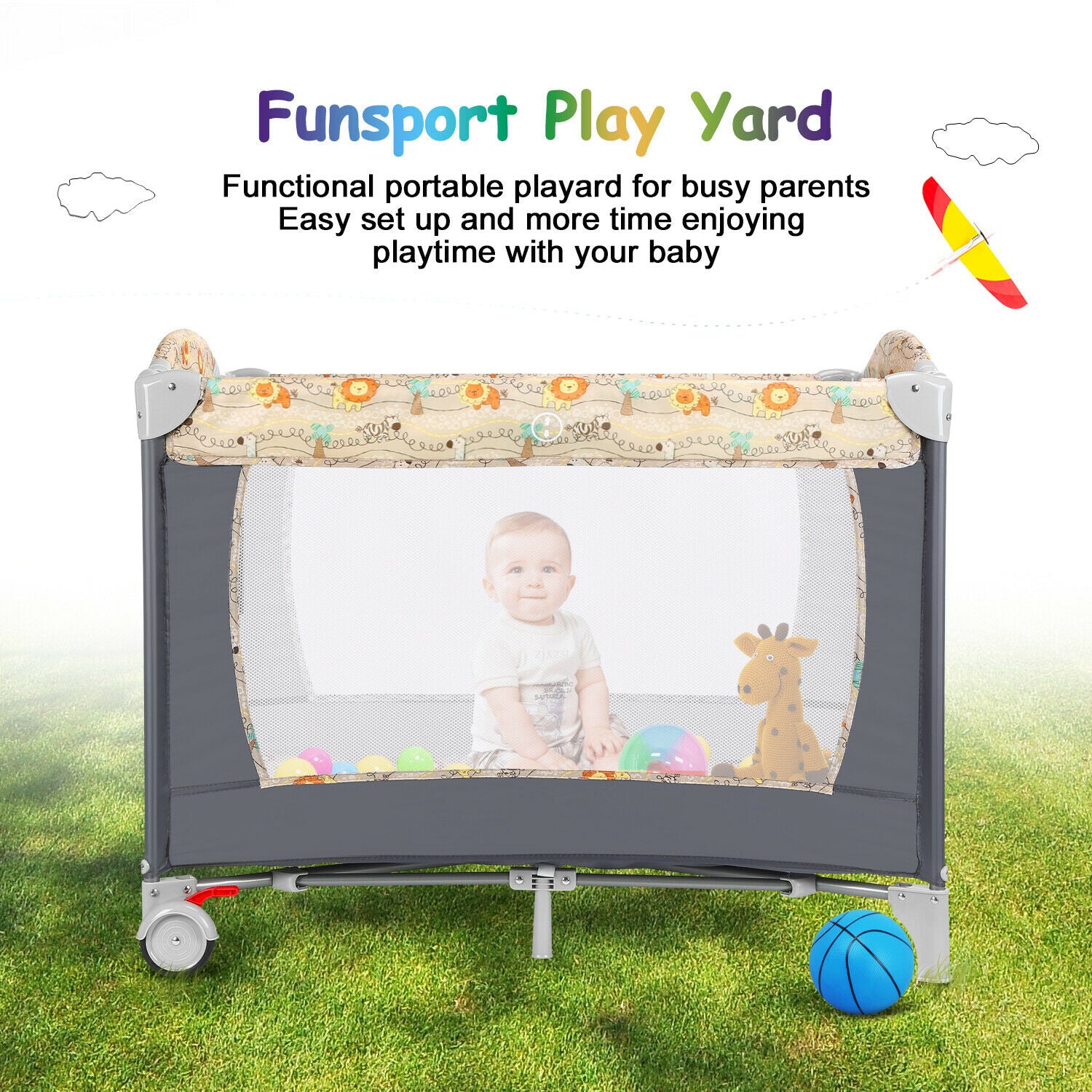 Toyship's Baby Crib - Gray