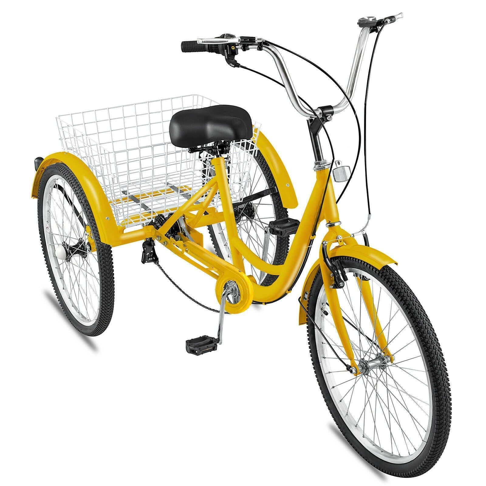 Three Wheel Trike Adult Tricycle with Basket 26"